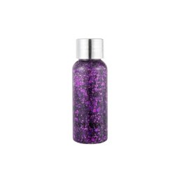 Gel cu sclipici pentru fata, par si corp, EVNC, Glitter Gel Art, argintiu