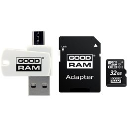 Memorie card M1A4 Goodram All in one, 32GB, Clasa 10 Adaptor + cititor de carduri M1A4-0320R12