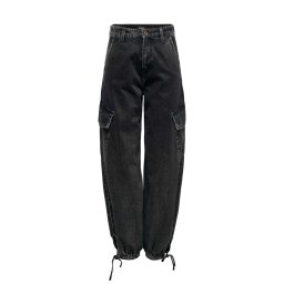 ONLY Jeans Onlpernille Hw Cargo Jogger Dnm Cro 15297358 BS000031 black denim