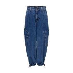 ONLY Jeans Onlpernille Hw Cargo Jogger Mb Dnm Cro 15306235 BS000065 medium blue denim