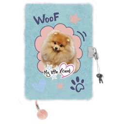 Jurnal cu Lacat, Plusat, St.Majewski, My Little Friend Fluffy Dog A5, 96 foi Dictando