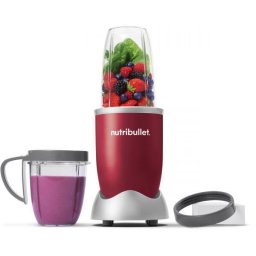 Blender Nutribullet Original 600 NB606R, 600W, Lama de extractie, Cana inalta de 700ml, Cana de 500ml, Amestecare uniforma, Design simplu si compact, Usor de curatat, Fara BPA, Cablu 100cm, 2.86kg, Rosu