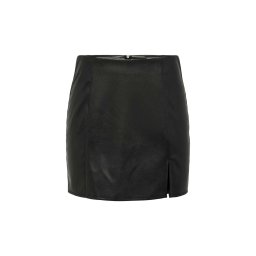 ONLY Fusta Onlleni Faux Leather Slit Pnt 15267185 C-N10 black