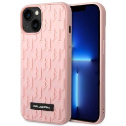 Husa hardcase Karl Lagerfeld 3D Monogram pentru iPhone 14 Plus, culoare roz