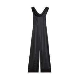 TED BAKER Salopetă Dolynn Draped Neck Wide Leg Jumpsuit 271266 black