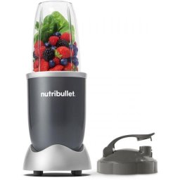 Blender Nutribullet Original 600 NB614DG, 600W, Lama de extractie, Cana inalti de 700ml, Amestecare uniforma, Desingn simplu si compact, Usor de curatat, Fara BPA, Cablu 100cm, 2.86kg, Capac detasabil transport, Negru\Gri