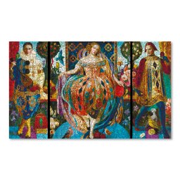 Puzzle 2D, din lemn, Triptic, 1000 piese