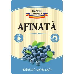Etichete sticle personalizate Afinata, 100x70 mm, Fabricat in Romania, 1000 buc rola
