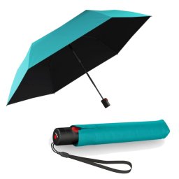 Umbrele de ploaie si soare, Knirps U.200 Ultra Light Duomatic, cu protectie UV, turcoaz