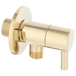 Robinet coltar cu cartus ceramic si maneta metalica rotunda Z296-G 1/2”x1/2”