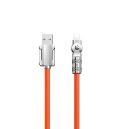 Angled cable USB-A - Lightning 30W 1m rotation 180° Dudao - orange