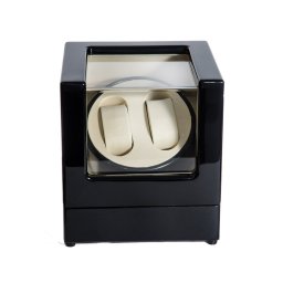 Cutie Watch Winder Neagra Pentru 2 Ceasuri Automatice