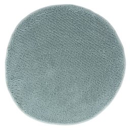 Covor baie rotund 80cm, albastru deschis, Fringe