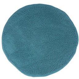Covor baie rotund 80cm, albastru, Fringe