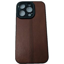 Husa iPhone 14 Pro Max 6.7 Silicon Brown Leather