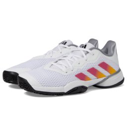 adidas Kids Barricade (Little KidBig Kid) WhiteSolar GoldLucid Fuchsia