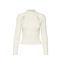 VERO MODA Tricotat Vmkaris Ls Highnk Cutout Pullover Ga Boo 10290675 13-0905 TCX birch