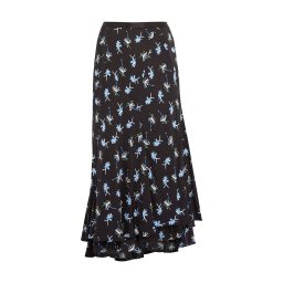 DIANE VON FURSTENBERG Fusta Debra Skirt DVFKM4Q004PPLDB people dancing black