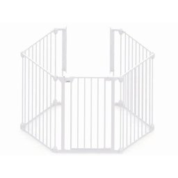 Tarc de siguranta modular cu 5 panouri, metal alb, Noma, N94047