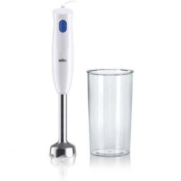 Blender de mana BRAUN MultiQuick 1 MQ 10.001MWH, 450W (1 viteza), Pahar gradat 0.6L, Easy Twist, Fara BPA, Cablu 1.2m