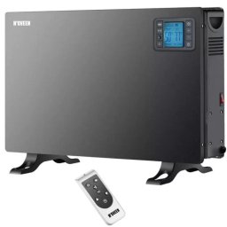 Radiator electric Noveen, LCD Smart, 2000 W, 3 trepte de putere, termostat reglabil si telecomanda, CH7100 Negru