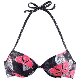 BUFFALO Sutien costum de baie 'City' gri deschis / roz închis / negru