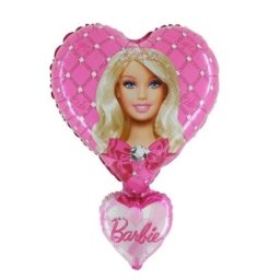Balon folie Barbie 2 inimi 84 cm