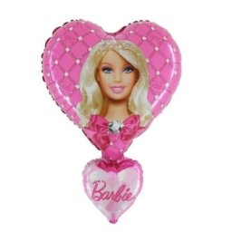Balon folie Barbie 2 inimi 84 cm