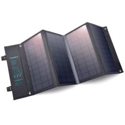 Încărcător solar pliabil Choetech 36W incărcare rapidă USB / USB tip C gri