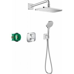 Sistem dus incastrat cu termostat Hansgrohe Croma 280 Ecostat E crom lucios