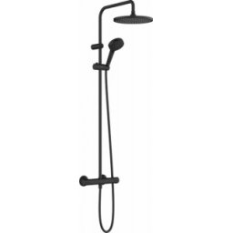 Coloana de dus Hansgrohe Vernis Blend S 240 cu baterie termostatata negru mat