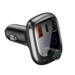 Modulator FM Bluetooth transmitter / car charger Baseus S-13 (Overseas Edition) - black