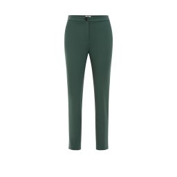 WE Fashion Pantaloni cu dungă verde închis
