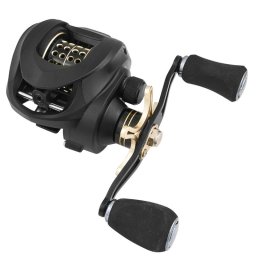 Mulineta pentru baitcasting Yumoshi GLK201, left handle (dreptaci), auriu
