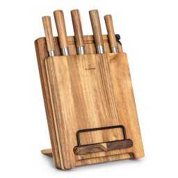 Klarstein Set de cuțite Komaki 8 buc 5 cuțite 3 plăci de tăiere Suport de ascuțire a cuțitelor Suport de ascuțire a cuțitelor (KG10-KomakiSet)