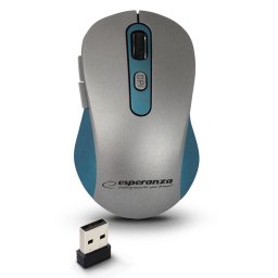 Mouse WIRELESS 2.4GHZ OPTICAL MOUSE 6D USB ADARA BLUE
