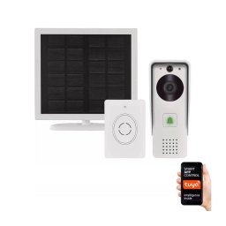 Sonerie video fără fir cu panou solar GoSmart 4400 mAh 3xAA IP44 Wi-Fi Tuya