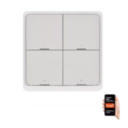 Comutator cu 4 butoane GoSmart Tuya alb