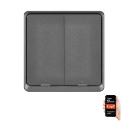 Comutator cu 2 butoane GoSmart Tuya negru