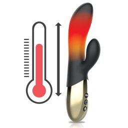 Ibiza Heating Rabbit Vibrator Black