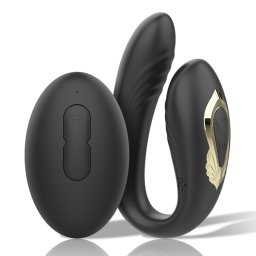 Ibiza Rotating Dual Vibrator Black