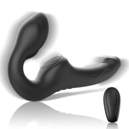 Ibiza Strapless Vibrator with Remote Control Push Button Black