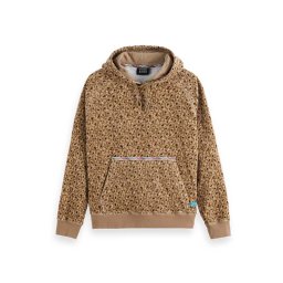 SCOTCH & SODA Futer Corduroy Hoodie 174194 SC6468 taupe animal
