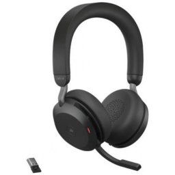 Casti Wireless Jabra Evolve2 75 Microsoft Teams, USB-A, Bluetooth, Microfon, Negru