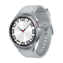 Smartwatch Samsung Watch 6 Classic SM-R960, ecran AMOLED 1.47", 2GB RAM, 16GB Flash, Bluetooth 5.3, Carcasa Otel, 47mm, Waterproof 5ATM, Argintiu