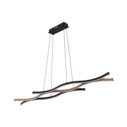 Lustră LED pe cablu GERONIMO LED/35W/230V negru/maro Globo 67206HW