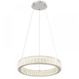 Lustră cristal Mucky 67162-50, D:50 cm, metal crom, cristal transparent
