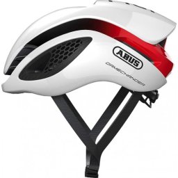 Resigilat! Casca ciclism Abus GameChanger Racing, Alb/Rosu, L (59-62cm)