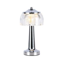 Lampă LED dimabilă de masă LED/1W/5V 3000-6000K 1800 mAh crom
