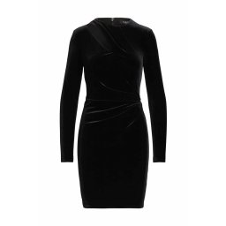 RALPH LAUREN Rochie Stretch Velvet Cocktail Dress 253918924002 black velvet